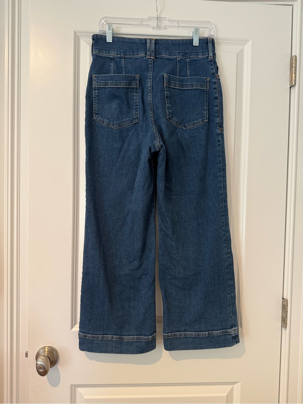 Pilcro Dark Blue Wide-Leg High-Rise Jeans - Picture 4 of 5